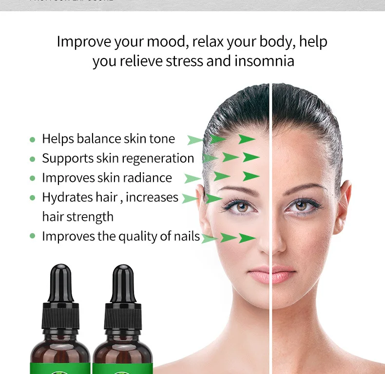 100% Natural Pain Relief Organic HEMP seed Oil for massage SPA reduce stress anxiety 30ml 5000mg