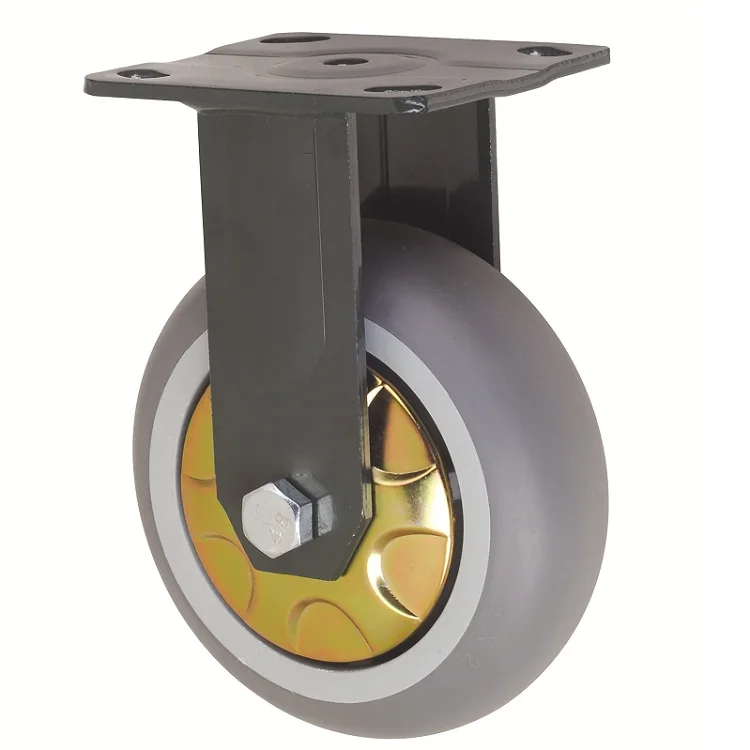 Тяжелые жесткие серые TPR 200 мм большие колеса