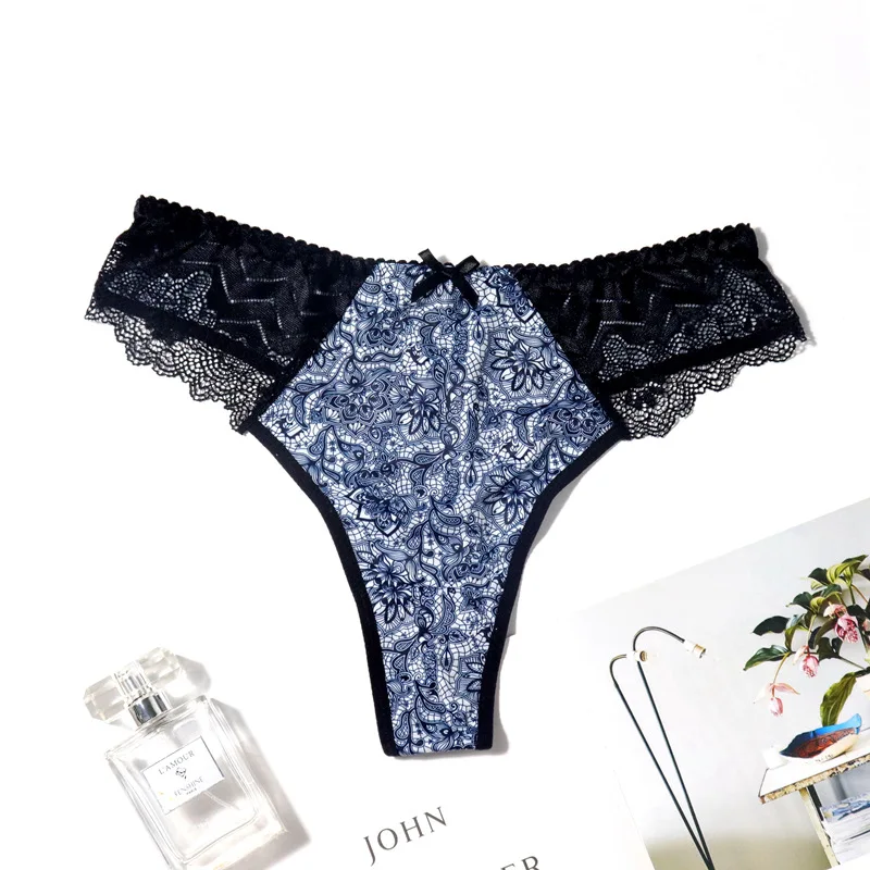 New Products Plus Size Fat Women Low Rise Underwear Sexy lingerie women sexy lace g-string plus-size lace g-string L-5XL