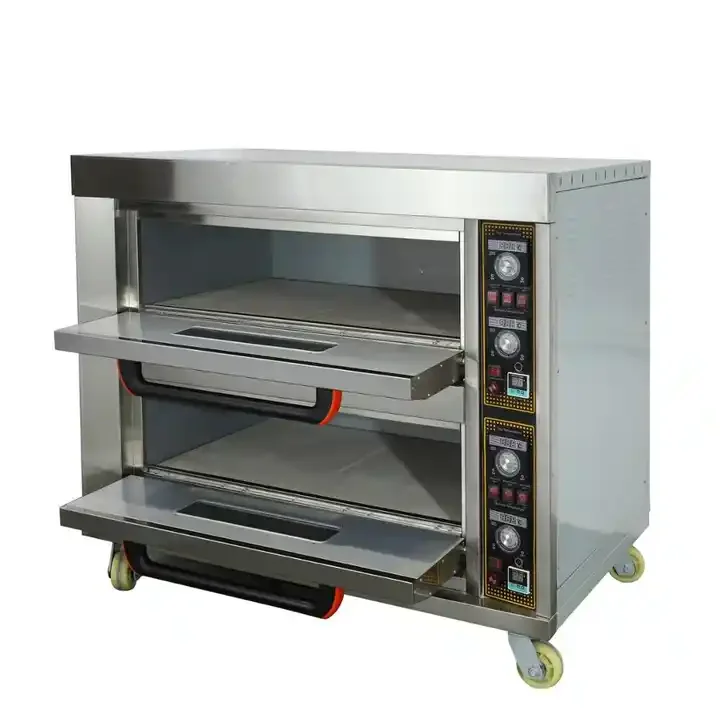 Bakery Equipment 2 Deck 2 4 Tray Industrial Commercial Bakery Bread And Cake Electric Gas Baking Oven For Sale