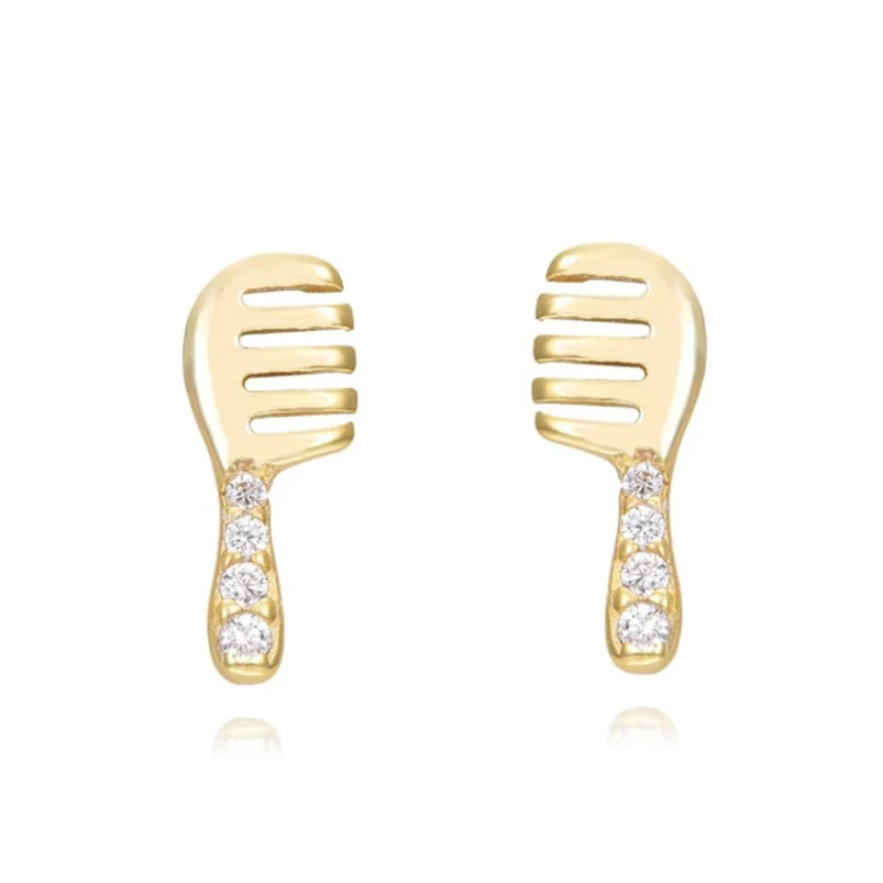 Gemnel cute S925 girls collection gold plated bag daisy stud earrings
