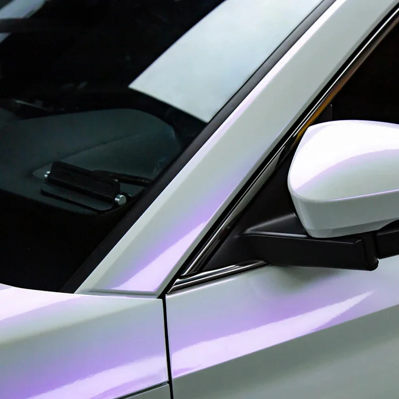 BELCATE Factory 1.52* 18m White and violet two-color PET Ultra Light Chameleon Car Spray Paint Car vinyl cladding color