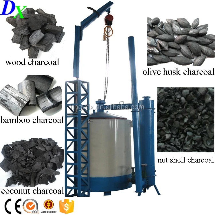 Indonesia Malaysia Taiwan Japan Retorting coconut shell wood bbq charcoal kiln price