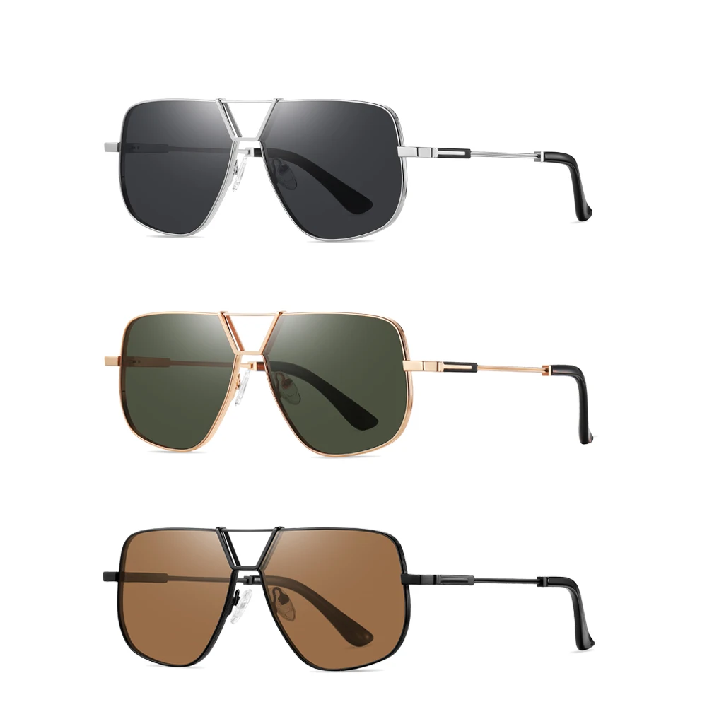 Wholesale New Style Metal Frame Sunglasses with Polarized Lens Classic Style Sun Glasses for Men Driving Holiday
