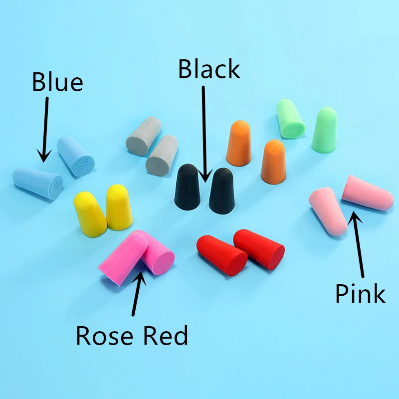 Soft Foam Earplugs Tapered Comfortable Ear Plugs for Travel Noise Proof Earplug Sleeping Snoring Noise Reducing