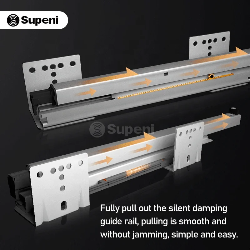 Supeni Wardrobe Accessories soft closing Cabinet Side mount Multi-Functional Storage Pants Rack Trouser rack