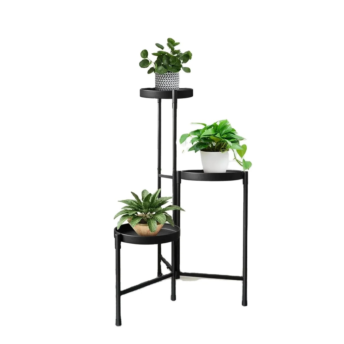 Flower Pot Display Holder 3 Tier Indoor Outdoor Planter Organizer Shelf for Living Room