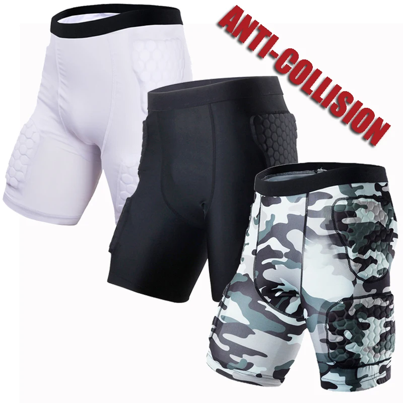 Anti-Collision Men Pad Impact Short Hip Honeycomb Protective Youth Kids Compression Padded Shorts American Football Girdle