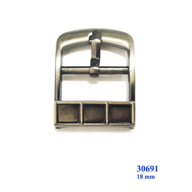 Gunmetal brush finish men metal buckles for shoe with pin 25 mm