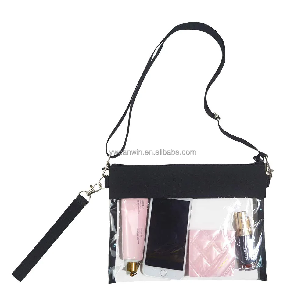 Cosmetic Pouch Bag with Zipper Transparent Waterproof PVC Toiletry Bags for Travel Home Office Make up Brushes Storage