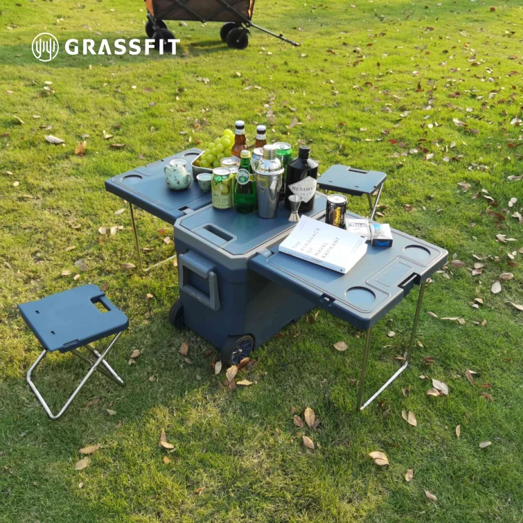 Foldable Food Ice Cooler Box Waterproof Cooler Camping Picnic Folding Insulated Cooler Box With Heavy Duty Handle