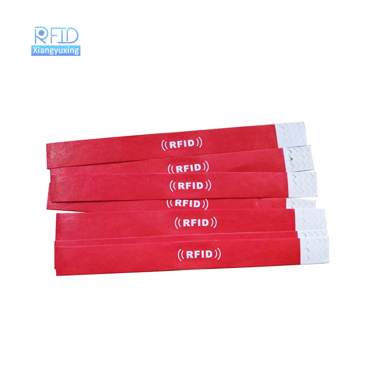 Custom cheap colored printed tyvek wrist band wristband event party tyvek paper wristbands bracelet