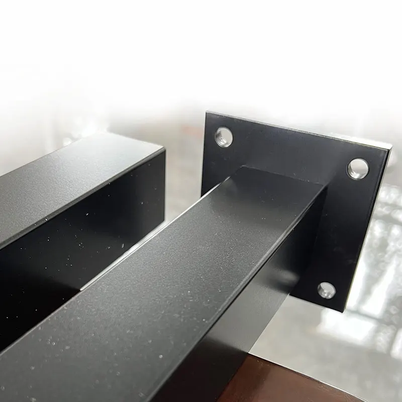 Custom Outdoor 2 Rails Metal Fencing Steel Square Tube Flat Top Fence Designs Galvanized Steel Fence with Post