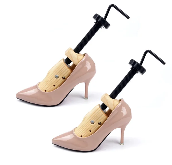 Custom Logo Cheap High Quality Adult Heels Spring Adjustable Wooden Pine Big Shoe Tree For Women Shoe Expander Stretcher