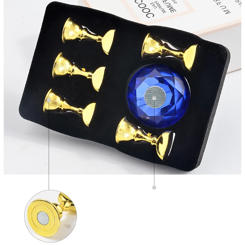 Misscheering  Nail Holder  Tips Practice Training Display Stand Crystal Holders Alloy False Nails Showing Shelf Manicure Tools
