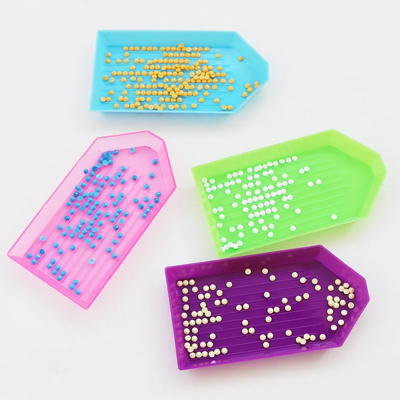 Plastic Drill Plate Cross Stitch Embroidery Accessories DIY Diamond Painting Tray Nail Art Mosaic Sewing Tools
