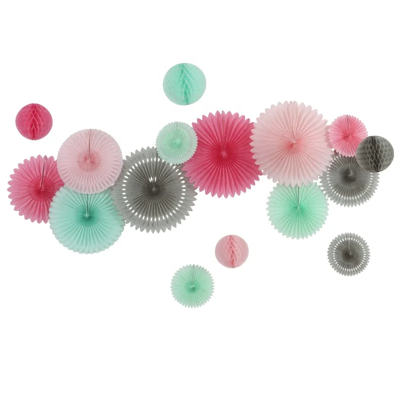 2021 wholesale birthday Party supplies 15cm Tissue Paper Honeycomb Balls good quality handmade decoration colorful