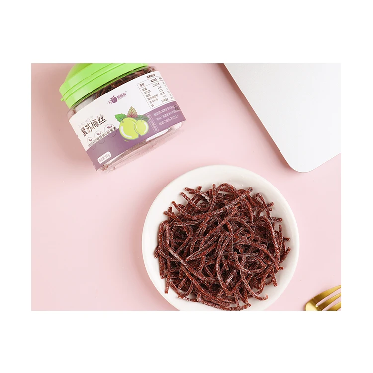 Factory Hot Sale OEM Private Label Original Honey Perilla Tangerine peel Prune Fruity Straw Sour Belt Plum Laces Plum Candy