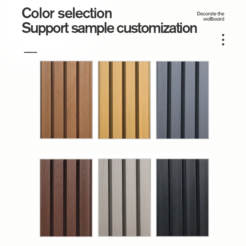 Factory Direct Wood Grain Exterior Wall Panel Louvers Outdoor Wpc Wall Cladding