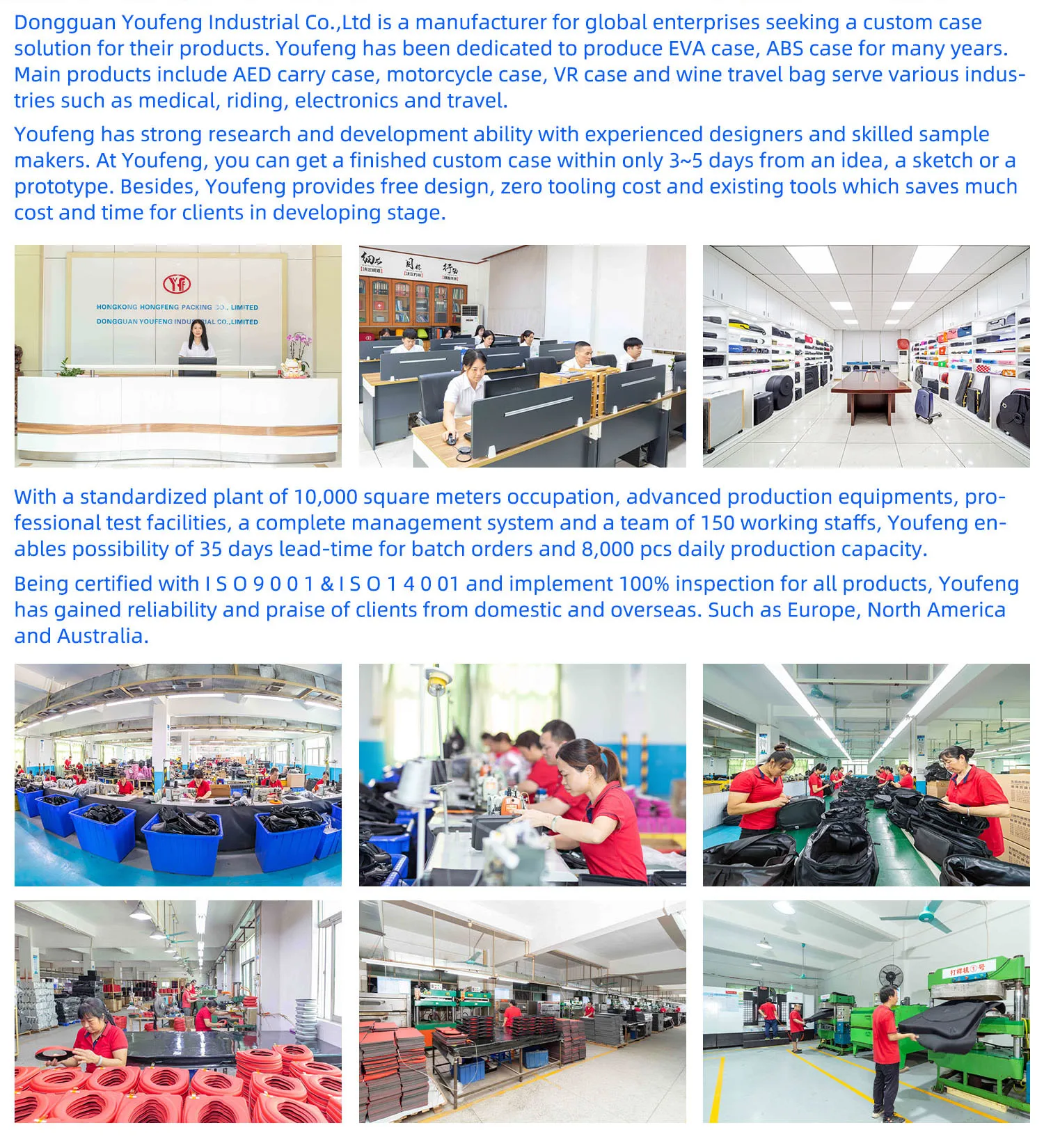 Eva Case Custom Hard Shell EVA Organizer Travel Carrying Zipper Closure Tool Case Bag Box Pouch with Molded Tray