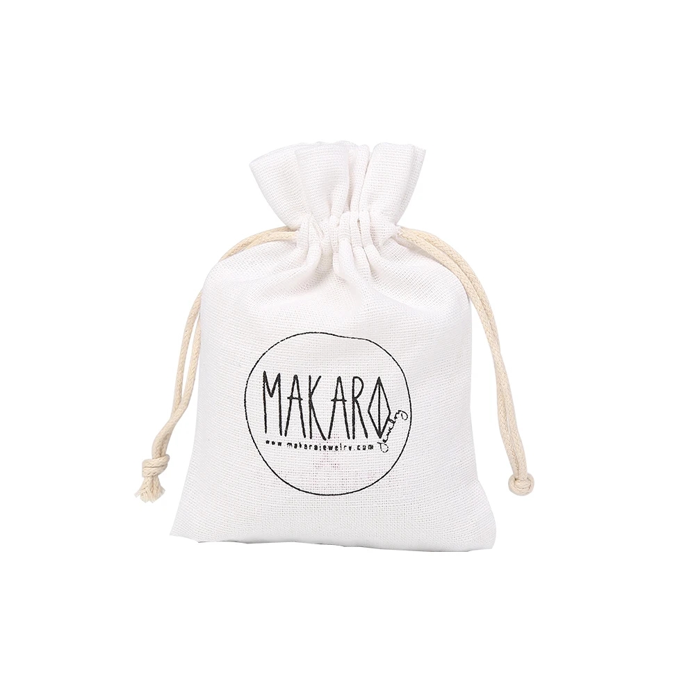 100% Quality Guarantee Recyclable Small Packaging Pouch Customized Cotton Drawstring Bag