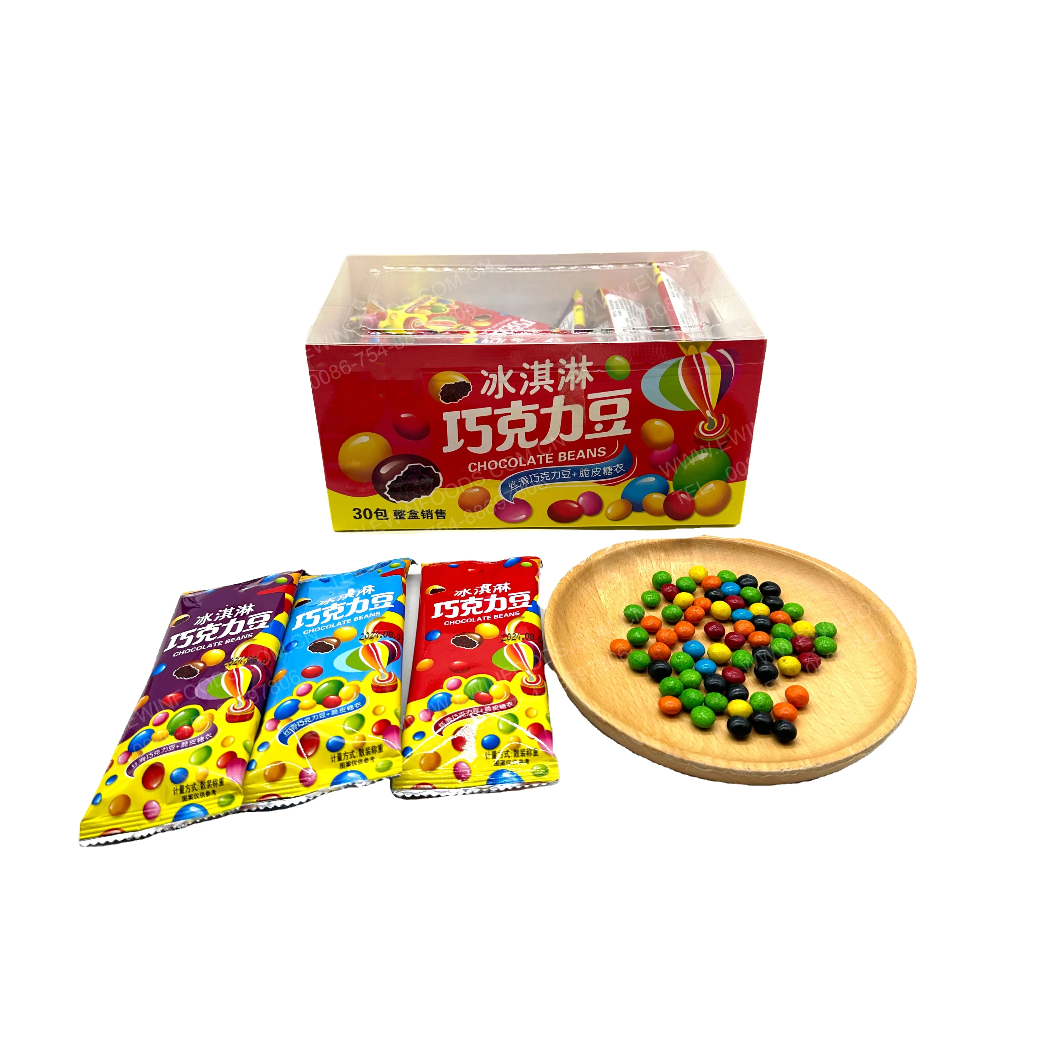Best quality milk multicolor chocolate beans candy for wholesale OEM custom private logo package milk mr choco beans candy