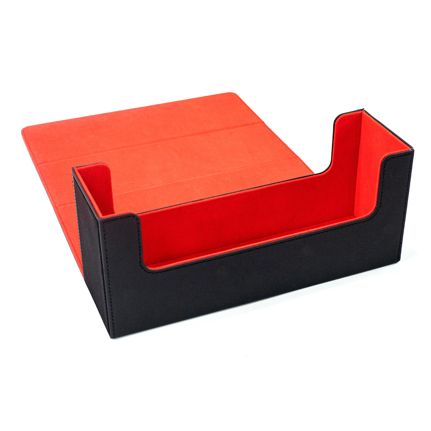 PU Card Storage Case Waterproof Leather Deck Box Protective Holder Removable Compartment for Collecting