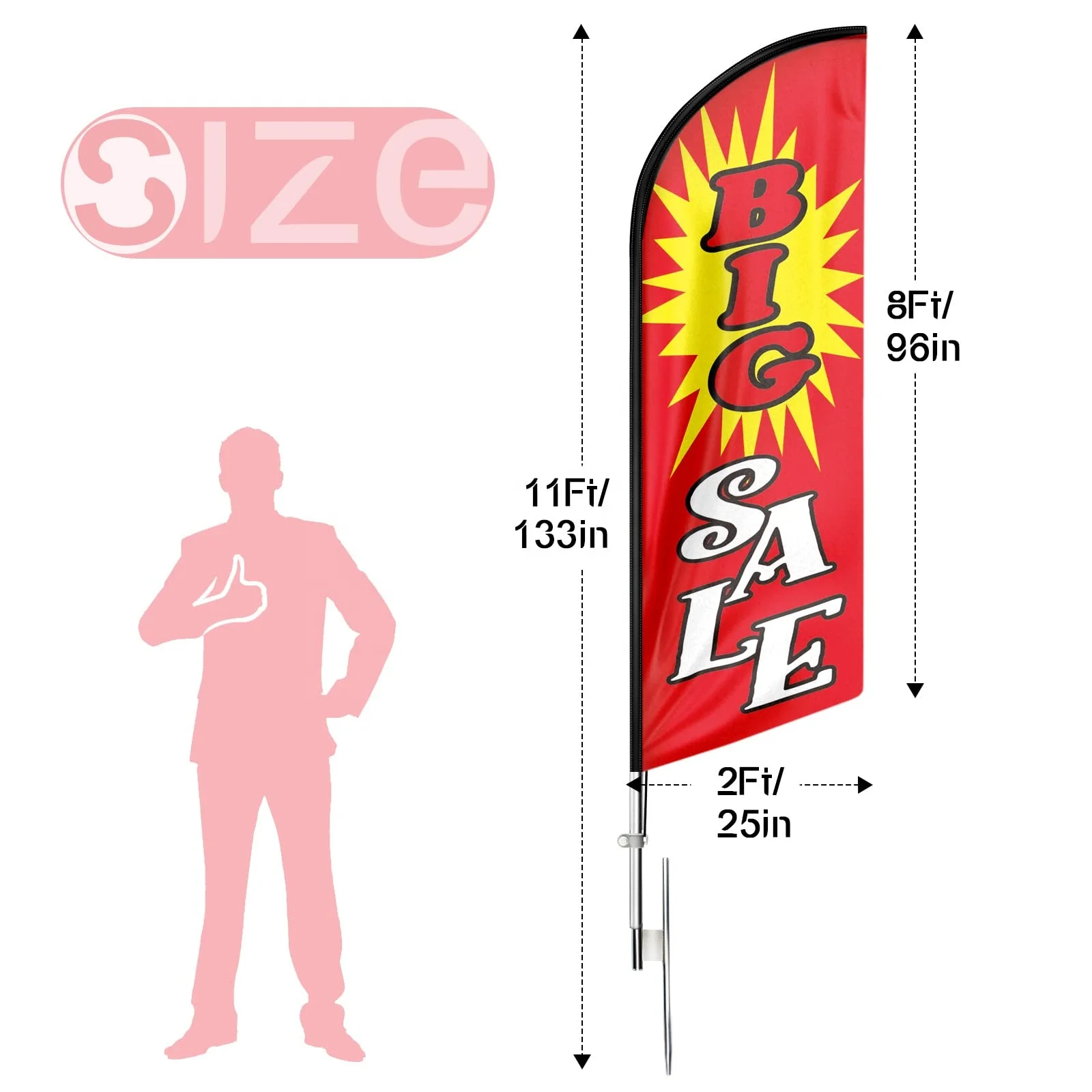 Factory Direct Flying Polyester Beach Flags Banner Double Sided Printed Promotion Advertising Outdoor Feather Flags