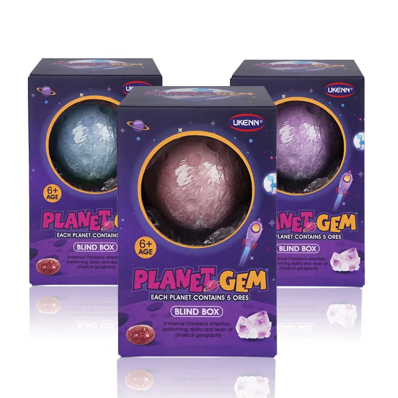 Funny Stem Educational Space Toys Planet Collection Kit Science Solar System Exploring Gems Archaeology Excavation Toys For Kids