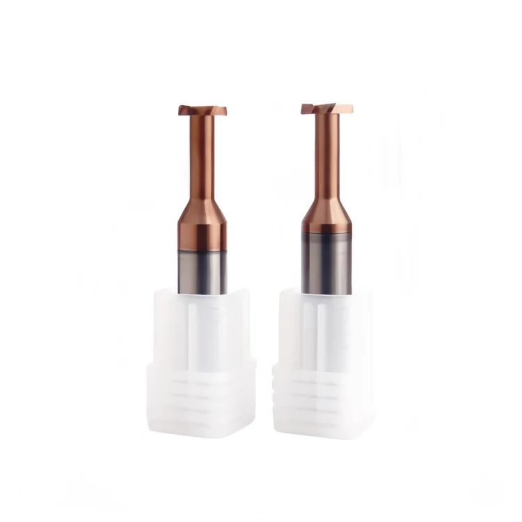 Coated solid carbide  T Cutter 4 6 Flutes Cylindrical T Type Grooving Milling Cutter Slotting Router Bits CNC Tool Endmills