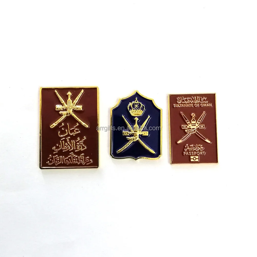 Oman Sticker Oman Coat Of Arms Metal Magnet Badge Oman National Day Mobile Sticker Factory