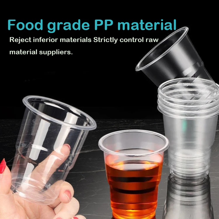 OEM 4oz 8oz 14oz 20oz Disposable Plastic Cups with Lids for Hot/Cold Drinks & Juice for Takeout Coffee & Juice Cups