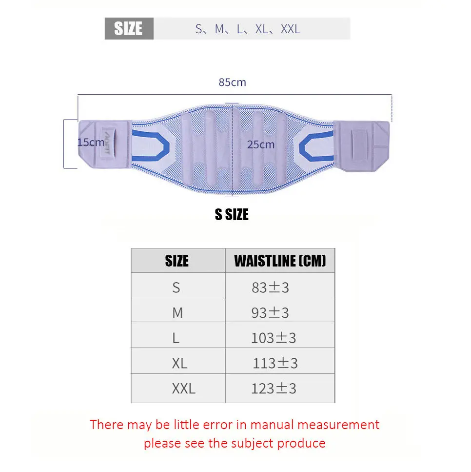 Adjustable Straps Working medical Pain Relief Waist Lower Back Support Brace Lumbar waist support belt