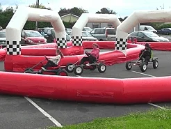 Commercial Customized Inflatable Quad Bikes/Didi Car/Go Karts Track Challenging Inflatable Race Track