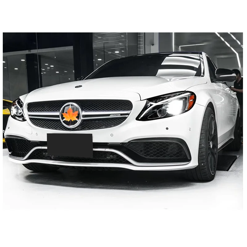 W205 PP material Body kit For Mercedes BENZ C-Class W205 Body Kits For C63 AMG Car Bumpers perfect fitment