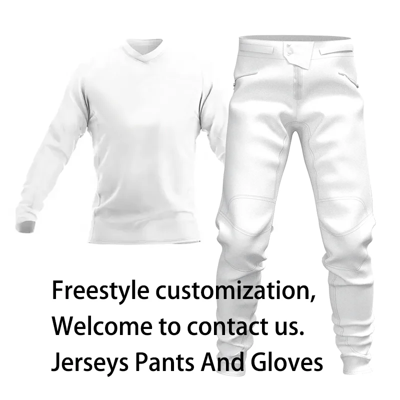 HOSTARON Custom Motocross Gear Set for Men MX Jersey and Pants for ATV BMX MTB DH Dirt Bike Gloves with Team Name MTB OEM