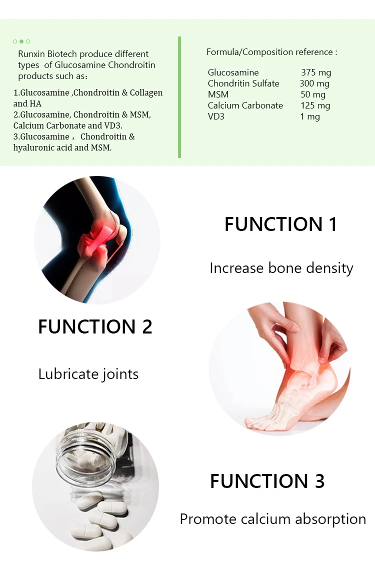 joint healthy glucosamine with chondroitin Joint Glucosamine Chondroitin Sulfate Capsules tablets