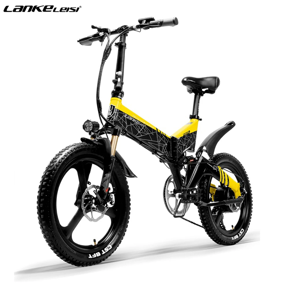 
LANKELEISI G650 20-inch bike folding electric bicycle 48V400W10.4 / 12.8 / 14.5AH lithium battery, level 5 electric moped 