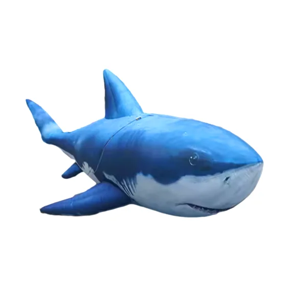 Flying Giant Inflatable Shark fish lighting Music Stage Event Decoration
