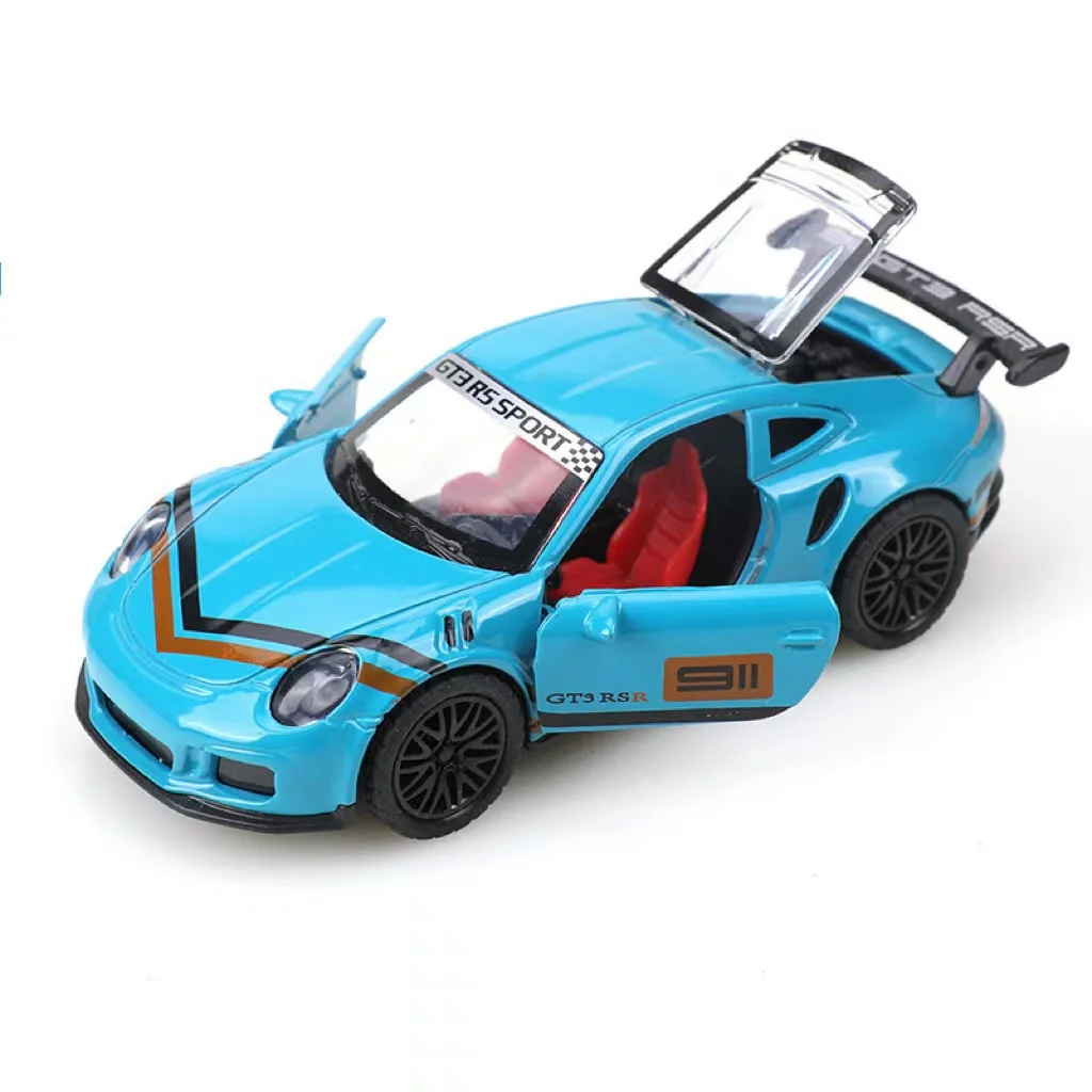Новый дизайн 1/36 911 GTR литые модели игрушечных автомобилей из сплава металлические транспортные средства двойные двери для детей коллекционный подарок
