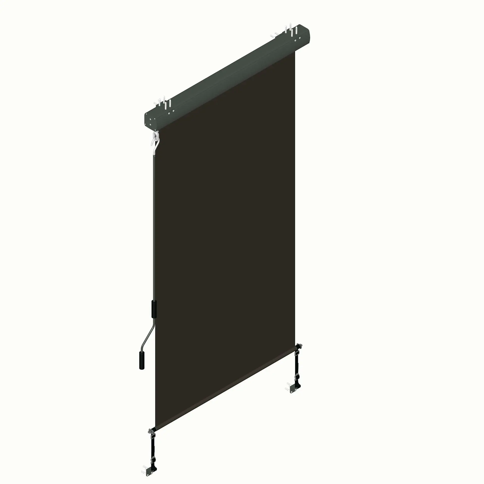 Customized Outdoor Vertical Drop Awning Smart Windproof Zip Track Roller  Vertical Awning Sunshades Blinds for Garden Building