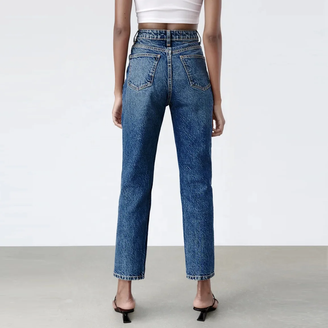 Basic casual high quality lady women wholesale China fancy pants jeans