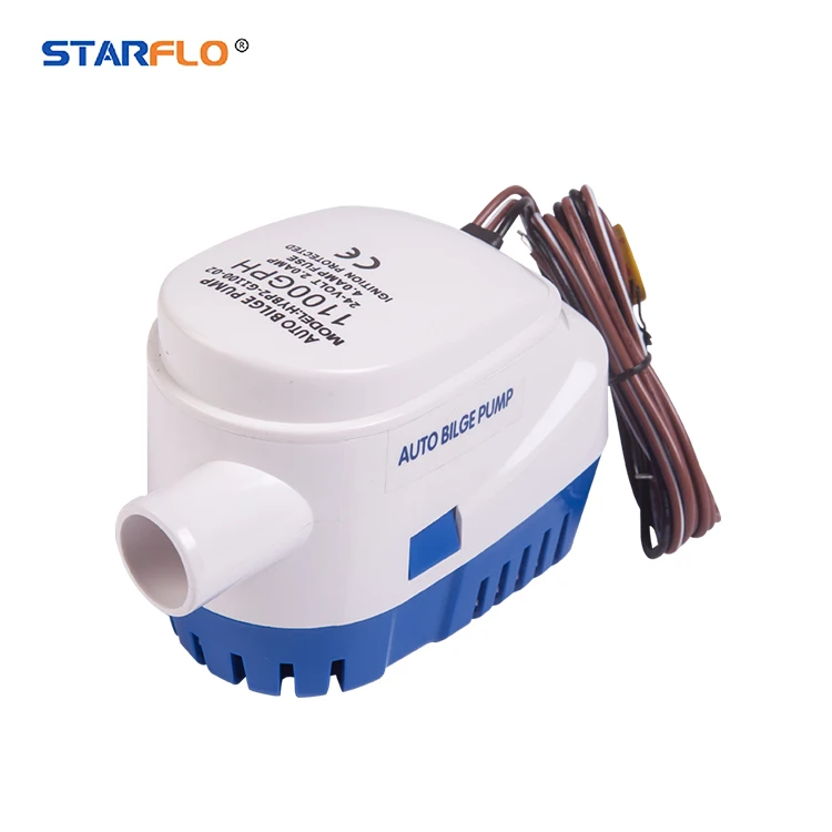 Starflo с батарейным питанием 1100GPH 12V / 24V DC автоматические Трюмные насосы Электрический Правило морской погружной насос