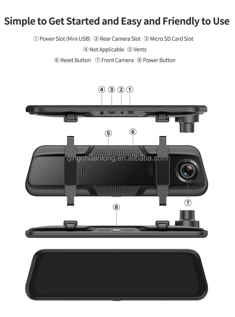 car camera mirror wholesale 10 inch streaming car black box dash cam car dash cam front and rear