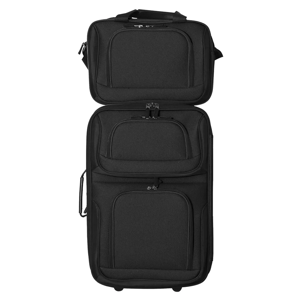 Colorful Soft Polyester Trolley Travel Bag Duffel Luggage Set