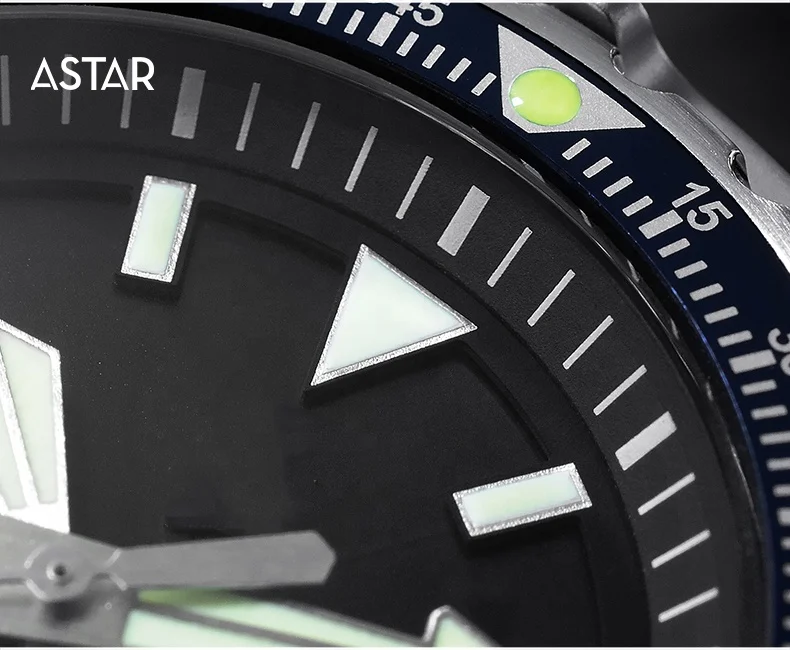 1pcs custom logo high quality 300m dive diver stainless steel c3 Luminous VS37 solar powered quartz watch man for kickstarter