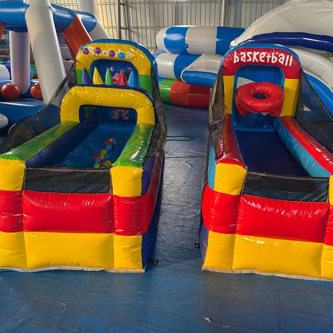 cheap inflatable snowball basketball carnival game with customized design