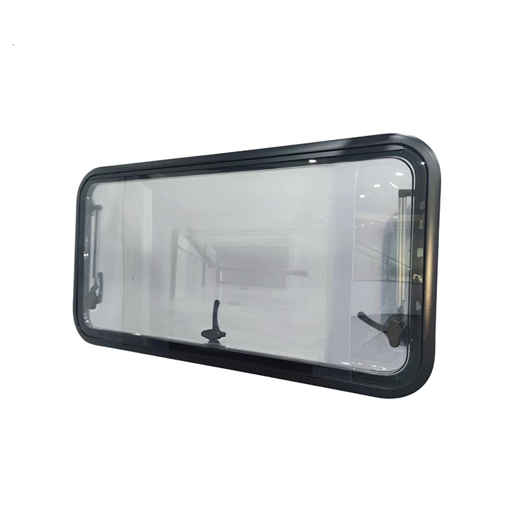 RV Parts 900*550 mm Caravan Window Rounded Corner Acrylic Glass Flat Window for Camper Van