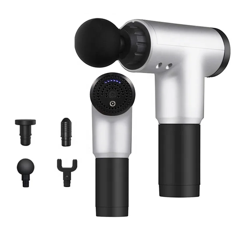 2021 Factory direct sales 6 speed 4 heads usb electric vibration massage gun