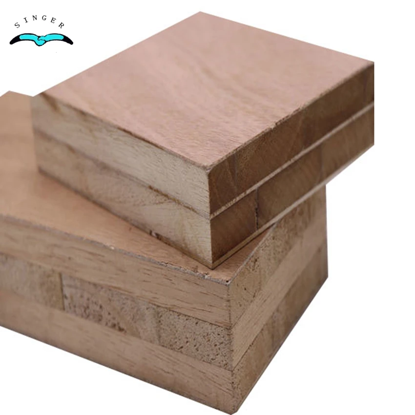 40mm 4x8 thickness / 3 ply pine  malacca finger jointed laminated solid wood core beech veneer / melamine film faced block board